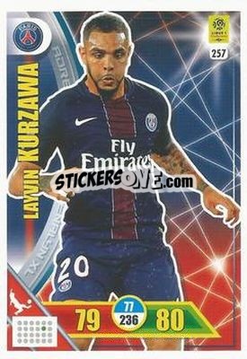 Sticker Layvin Kurzawa - FOOT 2017-2018. Adrenalyn XL n. 257 - Panini