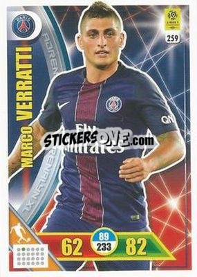 Sticker Marco Verratti - FOOT 2017-2018. Adrenalyn XL n. 259 - Panini