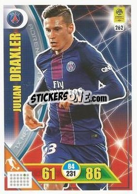 Sticker Julian Draxler - FOOT 2017-2018. Adrenalyn XL n. 262 - Panini