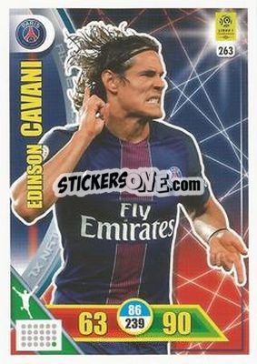 Sticker Edinson Cavani - FOOT 2017-2018. Adrenalyn XL n. 263 - Panini