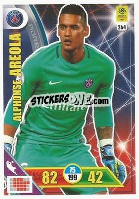 Sticker Alphonse Areola - FOOT 2017-2018. Adrenalyn XL n. 264 - Panini