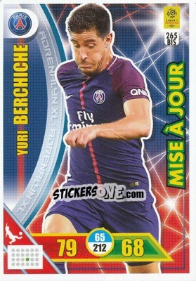 Sticker Yuri Berchiche - FOOT 2017-2018. Adrenalyn XL n. 265bis - Panini