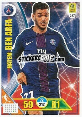 Sticker Hatem Ben Arfa - FOOT 2017-2018. Adrenalyn XL n. 267 - Panini