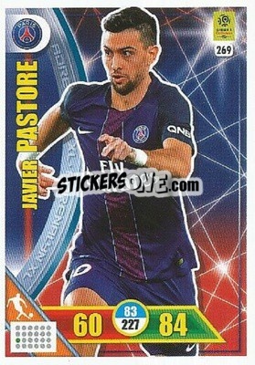 Sticker Javier Pastore - FOOT 2017-2018. Adrenalyn XL n. 269 - Panini