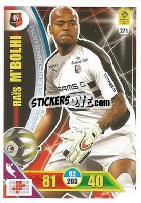 Figurina Raïs M'Bolhi - FOOT 2017-2018. Adrenalyn XL - Panini