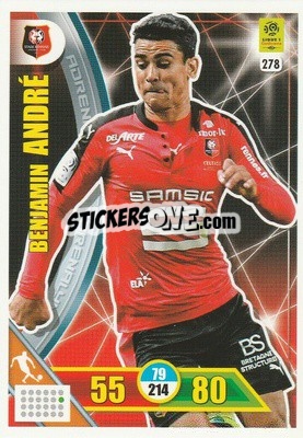 Sticker Benjamin André - FOOT 2017-2018. Adrenalyn XL n. 278 - Panini