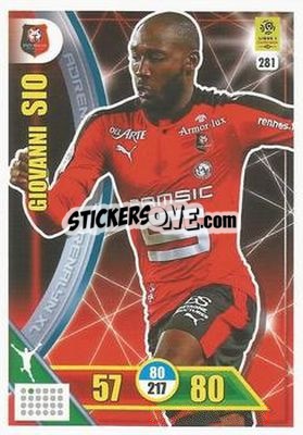 Sticker Giovanni Sio - FOOT 2017-2018. Adrenalyn XL n. 281 - Panini