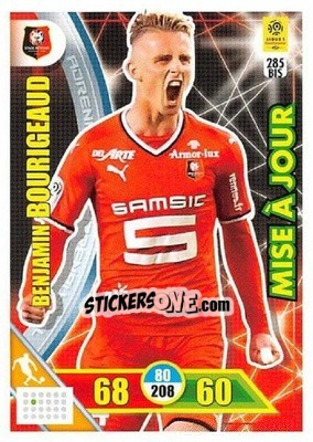 Sticker Benjamin Bourigeaud - FOOT 2017-2018. Adrenalyn XL n. 285bis - Panini