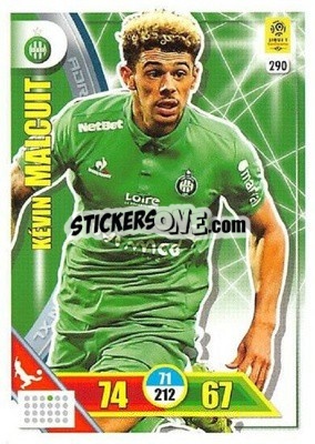 Sticker Kévin Malcuit - FOOT 2017-2018. Adrenalyn XL n. 290 - Panini