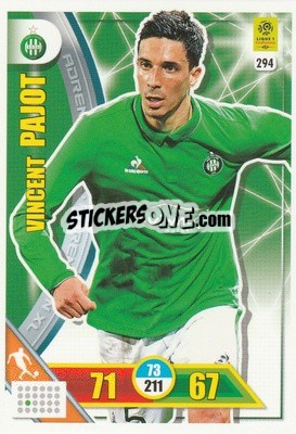 Sticker Vincent Pajot - FOOT 2017-2018. Adrenalyn XL - Panini