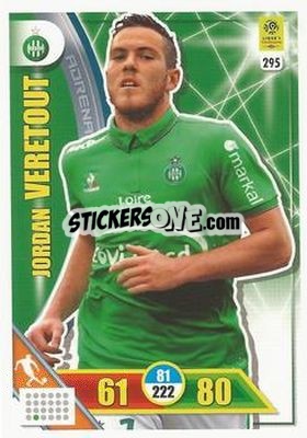 Cromo Jordan Veretout - FOOT 2017-2018. Adrenalyn XL - Panini