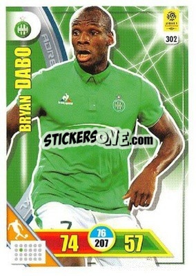 Sticker Bryan Dabo - FOOT 2017-2018. Adrenalyn XL n. 302 - Panini