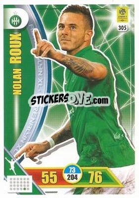 Sticker Nolan Roux - FOOT 2017-2018. Adrenalyn XL n. 305 - Panini