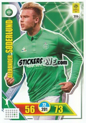 Sticker Alexander Søderlund - FOOT 2017-2018. Adrenalyn XL - Panini