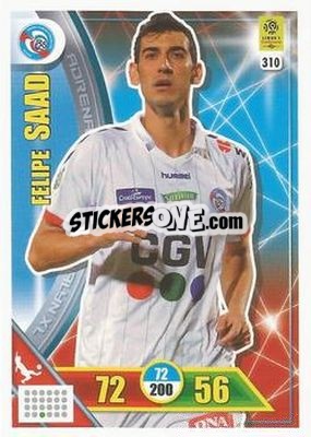 Sticker Felipe Saad - FOOT 2017-2018. Adrenalyn XL n. 310 - Panini