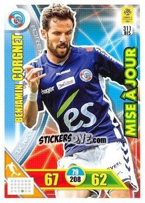 Sticker Benjamin Corgnet - FOOT 2017-2018. Adrenalyn XL n. 311bis - Panini