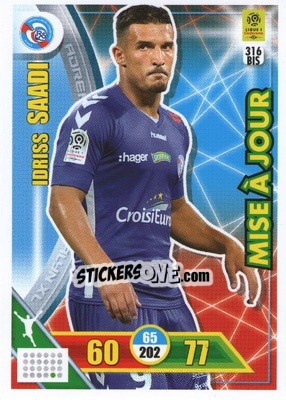 Sticker Idriss Saadi - FOOT 2017-2018. Adrenalyn XL n. 316bis - Panini