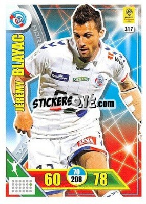 Sticker Jérémy Blayac - FOOT 2017-2018. Adrenalyn XL n. 317 - Panini