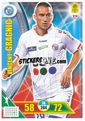 Sticker Vincent Gragnic - FOOT 2017-2018. Adrenalyn XL n. 324 - Panini