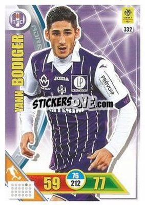 Sticker Yann Bodiger - FOOT 2017-2018. Adrenalyn XL n. 332 - Panini