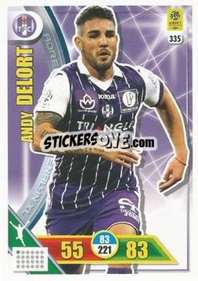 Sticker Andy Delort - FOOT 2017-2018. Adrenalyn XL n. 335 - Panini