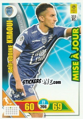 Sticker Saîf-Eddine Khaoui - FOOT 2017-2018. Adrenalyn XL n. 355bis - Panini
