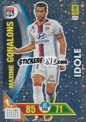 Sticker Maxime Gonalons - FOOT 2017-2018. Adrenalyn XL - Panini