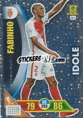 Sticker Fabinho - FOOT 2017-2018. Adrenalyn XL n. 381 - Panini
