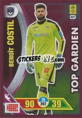 Sticker Benoît Costil - FOOT 2017-2018. Adrenalyn XL n. 407 - Panini