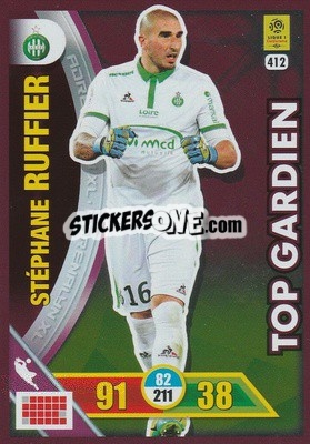 Sticker Stéphane Ruffier - FOOT 2017-2018. Adrenalyn XL - Panini