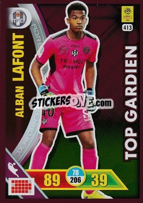 Sticker Alban Lafont - FOOT 2017-2018. Adrenalyn XL n. 413 - Panini