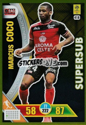 Sticker Marcus Coco - FOOT 2017-2018. Adrenalyn XL n. 418 - Panini