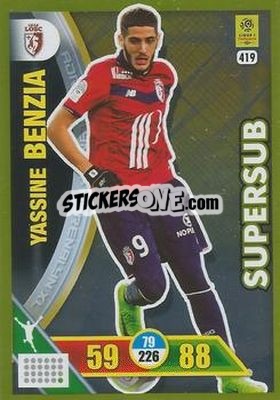Sticker Yassine Benzia - FOOT 2017-2018. Adrenalyn XL - Panini
