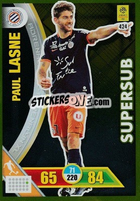 Sticker Paul Lasne - FOOT 2017-2018. Adrenalyn XL n. 424 - Panini