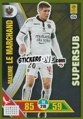 Sticker Maxime Le Marchand - FOOT 2017-2018. Adrenalyn XL n. 426 - Panini