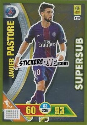 Sticker Javier Pastore - FOOT 2017-2018. Adrenalyn XL n. 429 - Panini