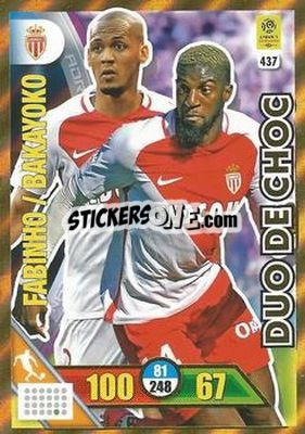 Sticker Fabinho / Tiémoué Bakayoko - FOOT 2017-2018. Adrenalyn XL n. 437 - Panini