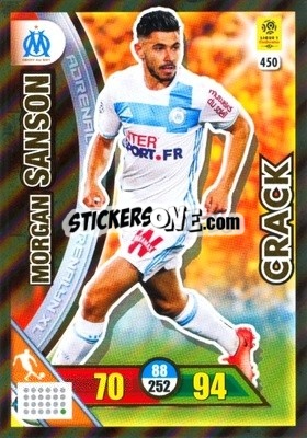 Sticker Morgan Sanson - FOOT 2017-2018. Adrenalyn XL n. 450 - Panini