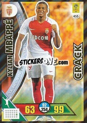 Sticker Kylian Mbappé - FOOT 2017-2018. Adrenalyn XL n. 455 - Panini