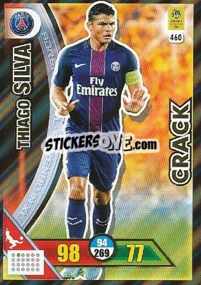 Sticker Thiago Silva - FOOT 2017-2018. Adrenalyn XL - Panini