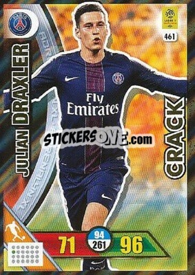 Sticker Julian Draxler - FOOT 2017-2018. Adrenalyn XL n. 461 - Panini