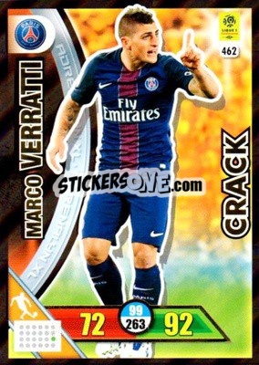 Sticker Marco Verratti - FOOT 2017-2018. Adrenalyn XL n. 462 - Panini