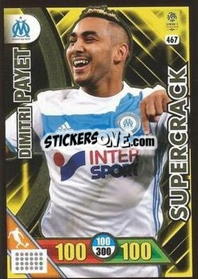 Sticker Dimitri Payet - FOOT 2017-2018. Adrenalyn XL n. 467 - Panini