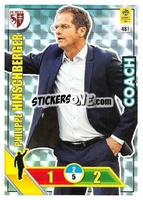 Cromo Philippe Hinschberger - FOOT 2017-2018. Adrenalyn XL n. 481 - Panini