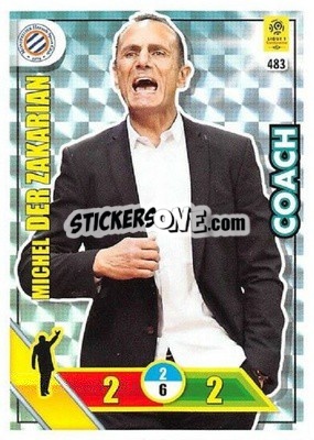 Sticker Michel Der Zakarian - FOOT 2017-2018. Adrenalyn XL - Panini