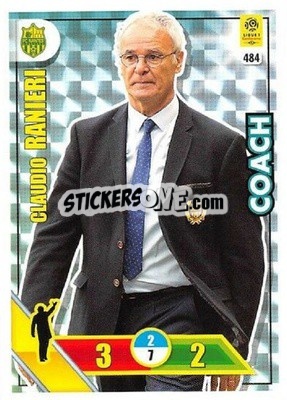 Sticker Claudio Ranieri - FOOT 2017-2018. Adrenalyn XL - Panini
