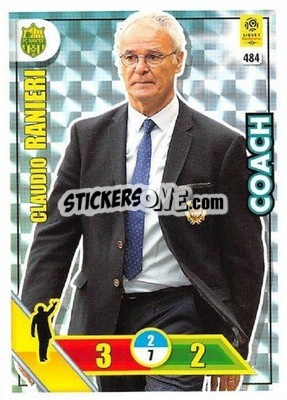 Sticker Claudio Ranieri - FOOT 2017-2018. Adrenalyn XL n. 484 - Panini