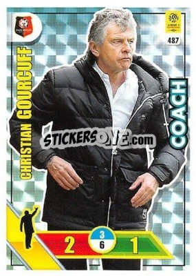Sticker Christian Gourcuff - FOOT 2017-2018. Adrenalyn XL n. 487 - Panini