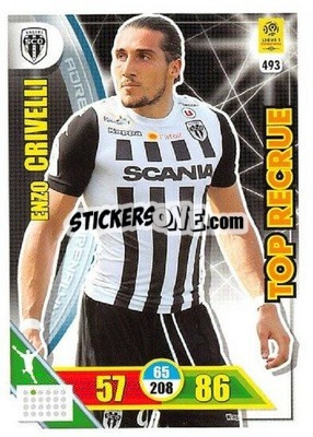 Sticker Enzo Crivelli - FOOT 2017-2018. Adrenalyn XL n. 493 - Panini