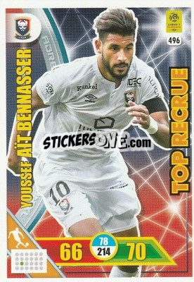 Sticker Youssef Aït Bennasser - FOOT 2017-2018. Adrenalyn XL n. 496 - Panini